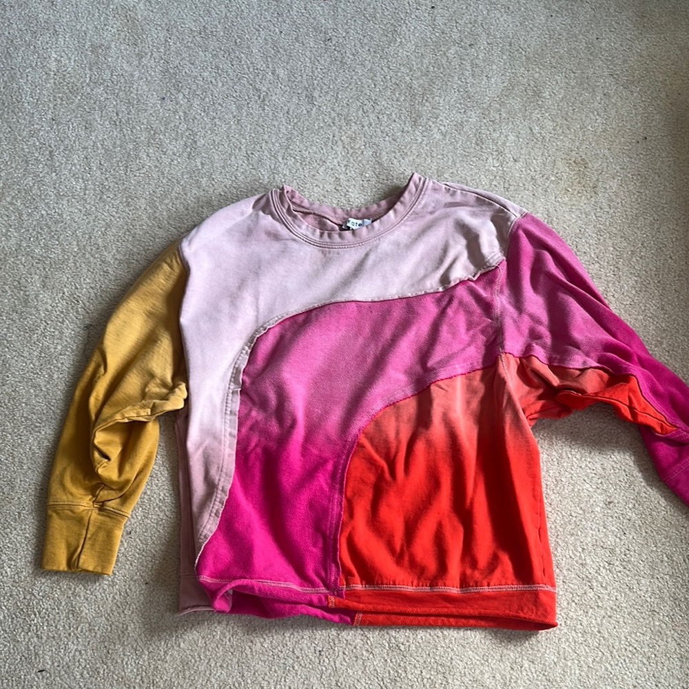 Colorful Patchwork Long Sleeve Shirt